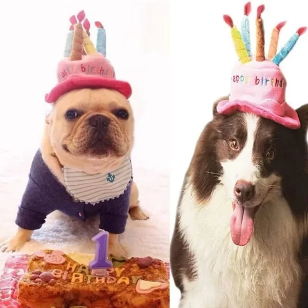 Dog Birthday Bandana Cute Hat Cake Toy Headwear Gift For Pets - Image 5