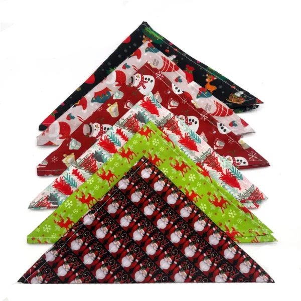Dog Bandanas Christmas Scarf For Small Dogs Cats 20 Colors - Image 3