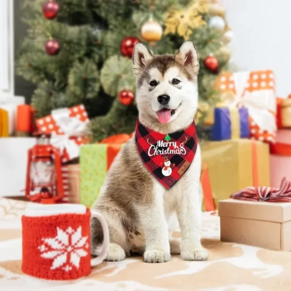 Dog Bandanas Christmas Cotton Bandana Scarf for Dogs, Cats - Image 3