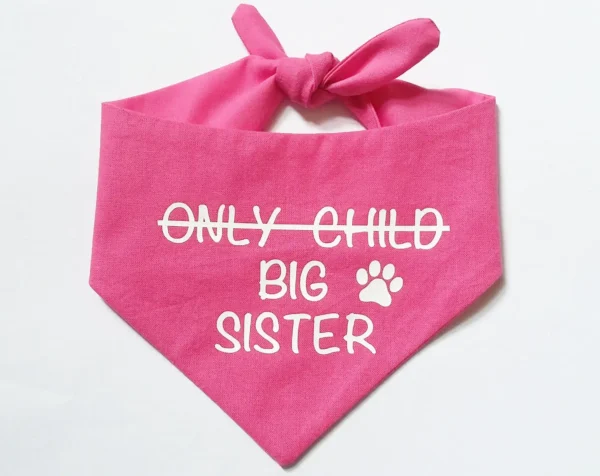 Dog Bandanas for Pregnancy & Gender Reveal - Black & White Scarf