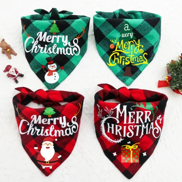 Dog Bandanas Christmas & Holiday Scarf Bibs for Pets