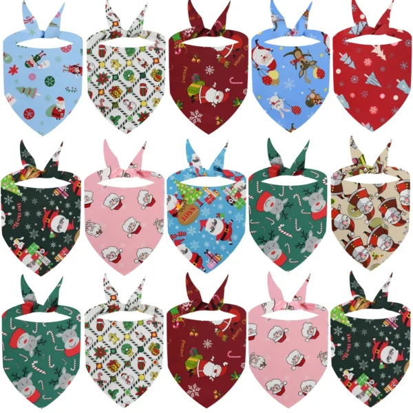 Dog Bandanas Christmas Accessories For Small Dogs And Cats