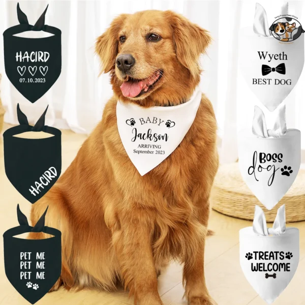 Custom Dog Bandanas, Personalized Pet Neckwear & Scarf Collar