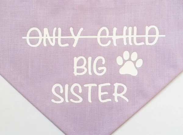 Dog Bandanas for Pregnancy & Gender Reveal - Black & White Scarf - Image 3