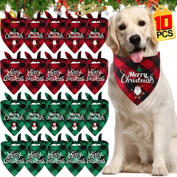 Dog Bandanas Christmas Scarf For Large Dogs Pet Accessories