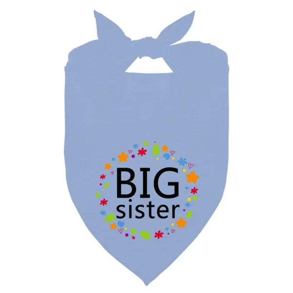 Dog Bandanas Big Sister Plaid Pregnancy Announcement Scarf - Image 3