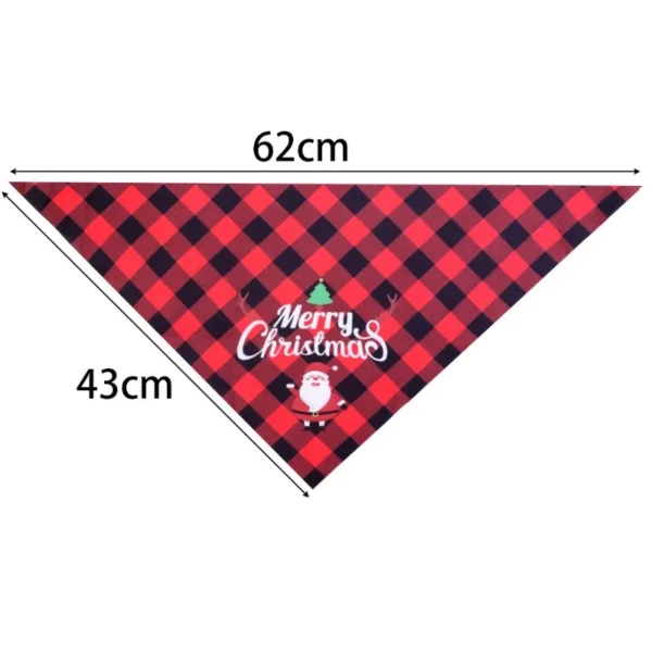 Christmas Dog Bandanas Triangle Scarf Santa Claus Print Pet Supplies - Image 6