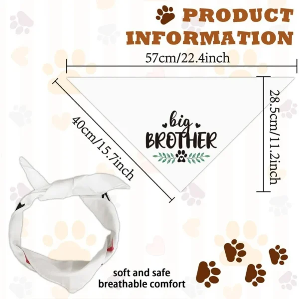 Dog Bandanas Reversible Cotton Washable Triangle Scarf For Pets - Image 2