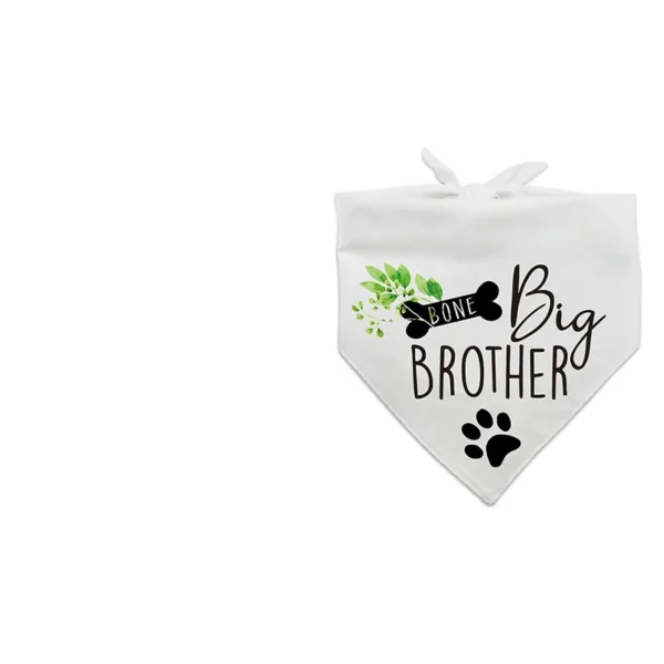 Dog Bandanas Big Sister Big Brother Announcement Photo Scarf - Image 5
